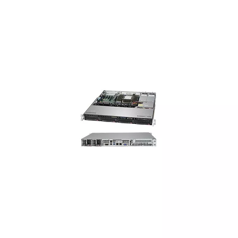 Supermicro SC813MFTQC-R407CB 1U 2xPWS-407P-1R 4x3.5" hot-swap 1xFH