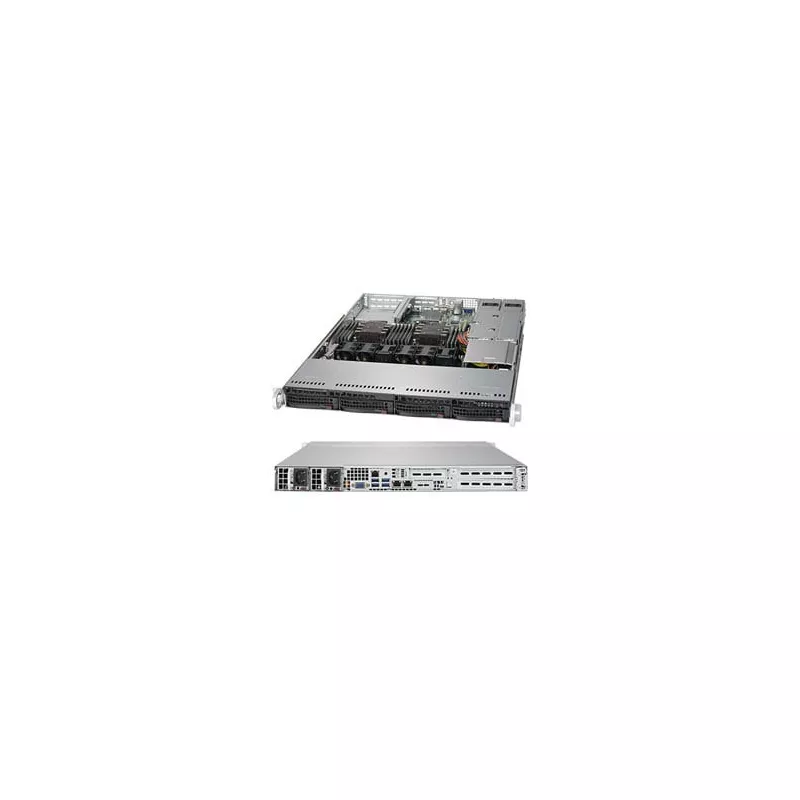 CSE-815TQC-706WB2-1P Supermicro 1U SC815 WIO Chassis w-1 PWS  1 dummynew 24 pin PDB--HF-R