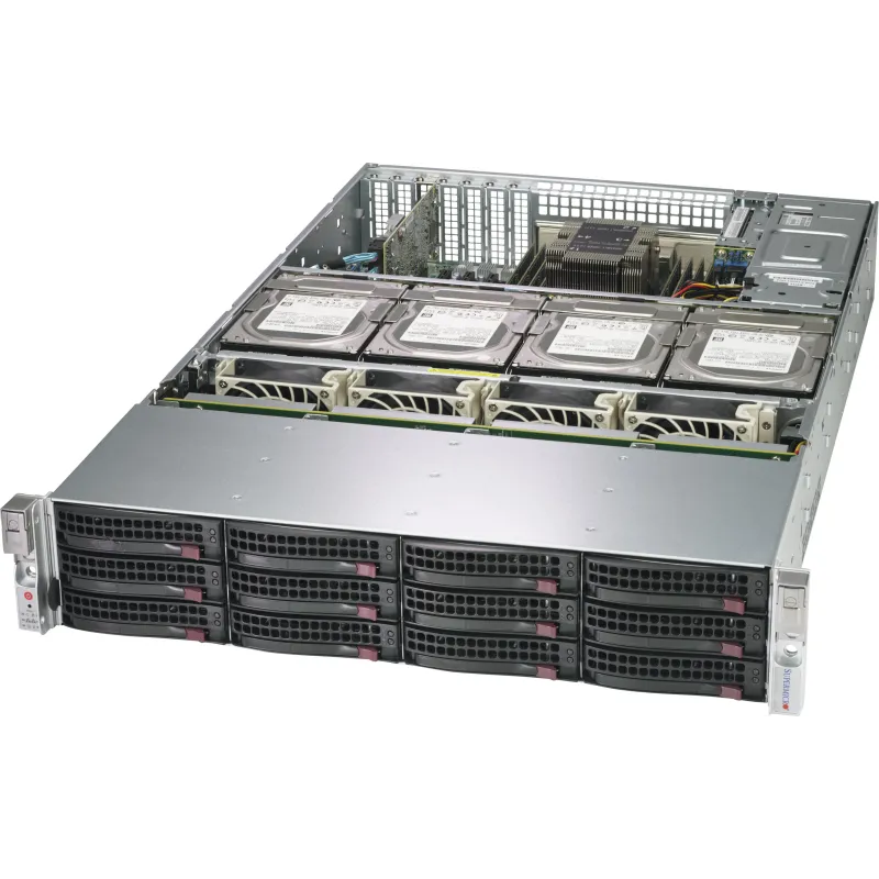 CSE-829HE1C4-R1K02LPB Supermicro Black 2U SC829H LP Chassis w- R. 1000W PWS-RoHS-REACH