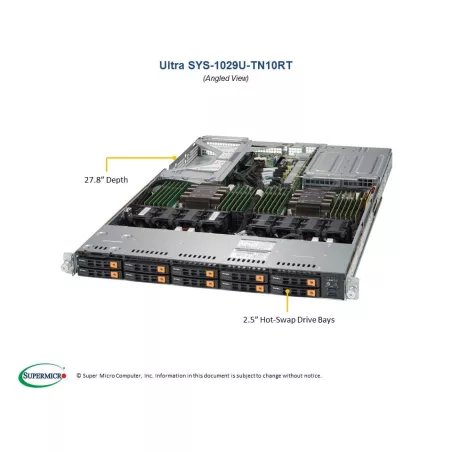  Supermicro SYS-1029U-TN10RT Supermicro SYS-1029U-TN10RT 1U (CSE-119UAC10-R1K02P-N10T X11DPU 2 660,71 $