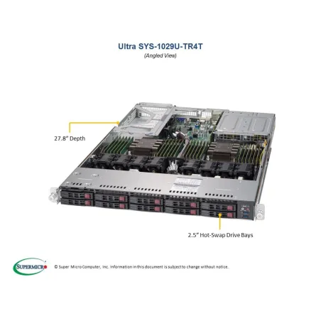  Supermicro SYS-1029U-E1CR4T Supermicro SYS-1029U-E1CR4T 1U (CSE-119UE1C-R751-T X11DPU 2 273,76 $