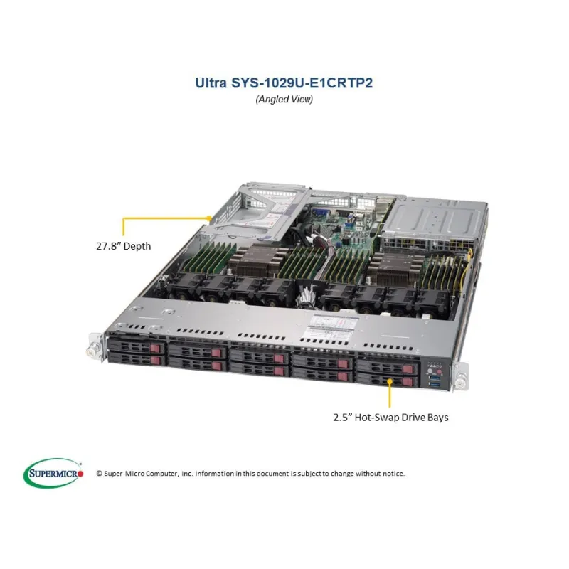 Supermicro SYS-1029U-E1CRTP2 1U (CSE-119UE1C-R751-T X11DPU