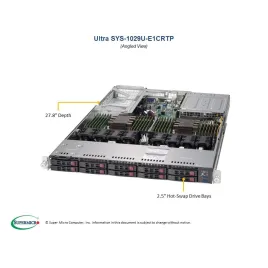  Supermicro SYS-1029U-E1CRTP Supermicro SYS-1029U-E1CRTP 1U (CSE-119UE1C-R751-T X11DPU 2 118,47 $