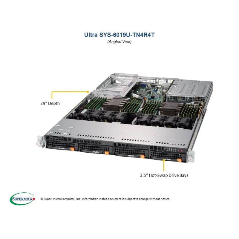 Supermicro SYS-6019U-TN4R4T 1U (CSE-819UTQ4-R751-T X11DPU