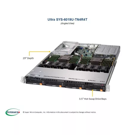  Supermicro SYS-6019U-TN4R4T Supermicro SYS-6019U-TN4R4T 1U (CSE-819UTQ4-R751-T X11DPU 2 332,00 $