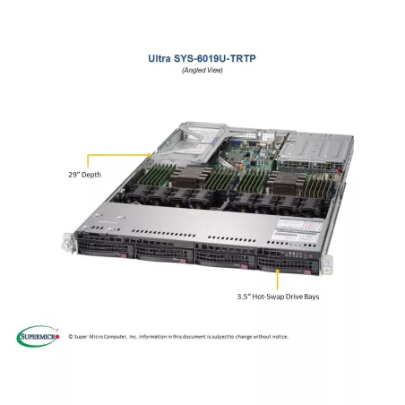  Supermicro SYS-6019U-TRTP Supermicro SYS-6019U-TRTP 1U (CSE-819UTQ-R751-T X11DPU 1 906,24 $