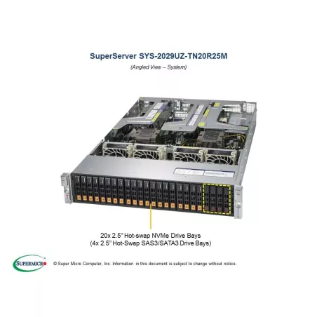 Supermicro SYS-2029UZ-TN20R25M 2U (CSE-219U2TS-R1K62P-TN20 X11DPU-Z+