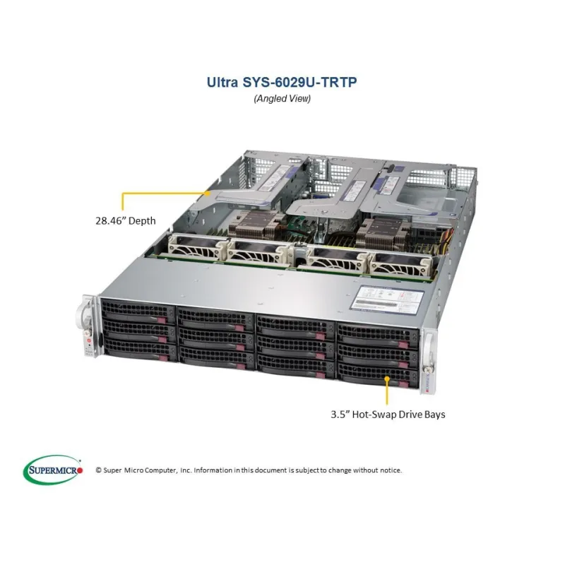 Supermicro SYS-6029U-TRTP 2U (CSE-829U2AC4-R1K02-T X11DPU