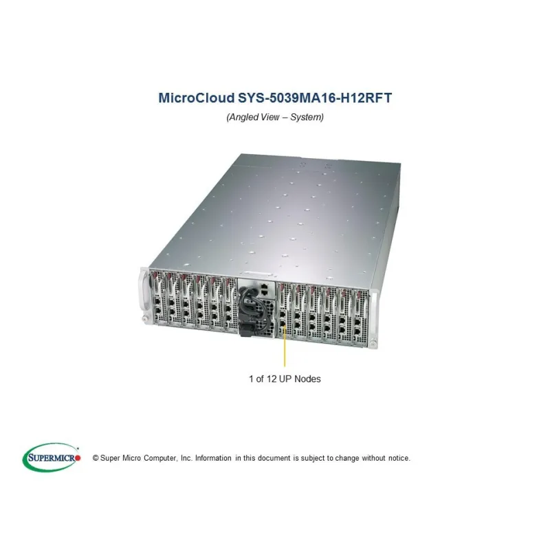 Supermicro SYS-5039MA16-H12RFT CSE-939HE-R2K04BP A2SD1-3955F