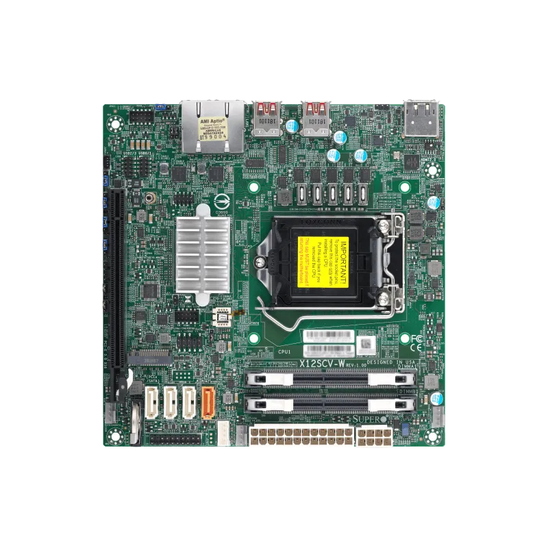 MBD-X12SCV-W-O Supermicro X12SCV-W- Mini ITX- Comet LakePCHW480E-LGA1200-PCIex16-D