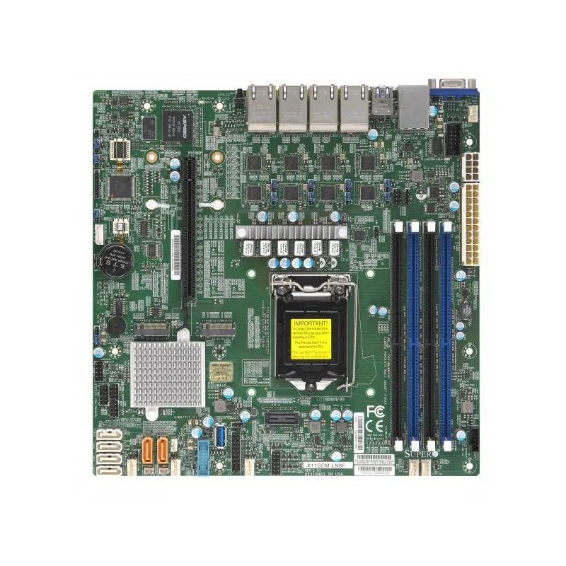 Supermicro X11SCM-LN8F uATX S1151 4xDDR4 UDIMM SATA M2 8xLAN 1GB