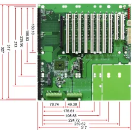 PBPE-12AA64 PICMG 1.3 backplane with PCI-E x16