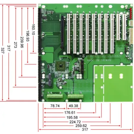 PBPE-12AA64 PICMG 1.3 backplane with PCI-E x16