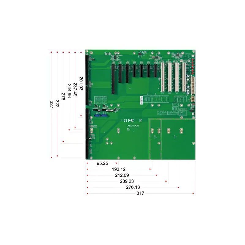 PBPE-12P4 12 slot PICMG 1.3 backplane PCIe x16 and PCI slot