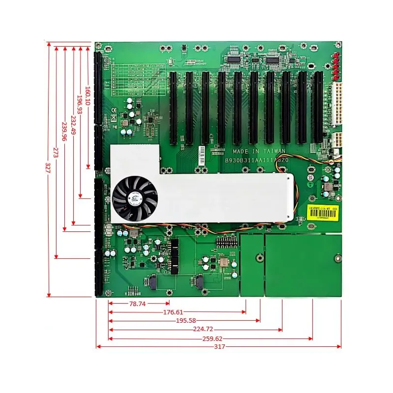 PBPE-11A-MT 10-slot PCIe x16 10, x16 Signal