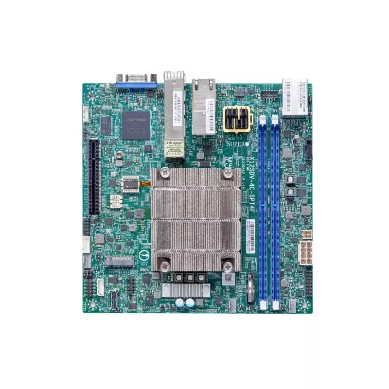 MBD-X12SDV-8C-SPT4F-B Supermicro Embedded miniITX-Xeon ICX-D-Dual 25G SFP28-Dual 10GBase-