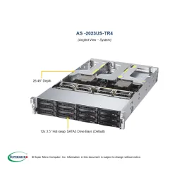  Supermicro AS -2023US-TR4 Système Supermicro CPU AMD AS -2023US-TR4 2 657,65 $