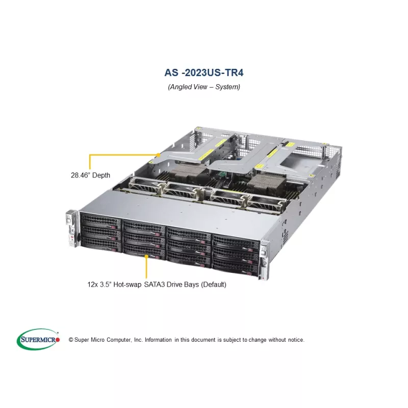 Système Supermicro CPU AMD AS -2023US-TR4