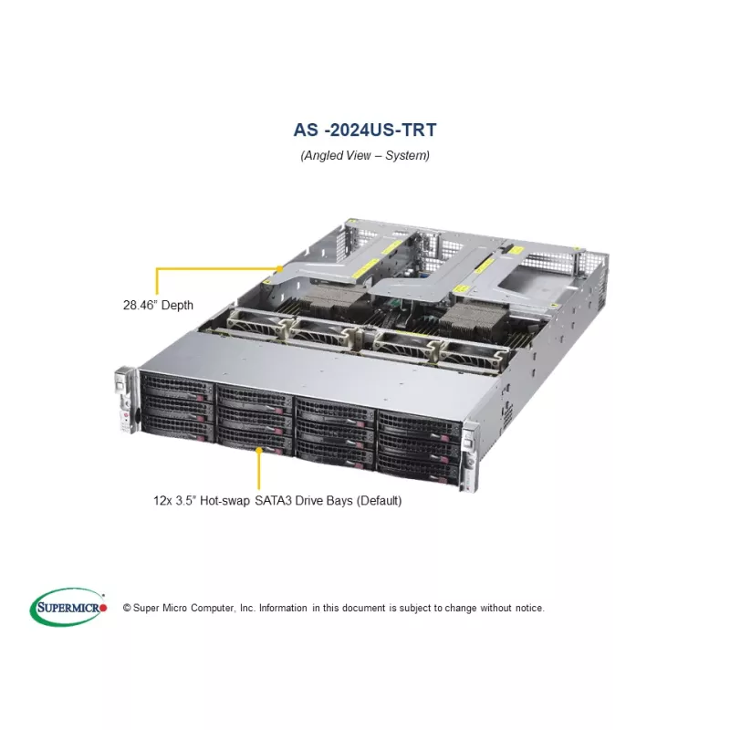 AS -2024US-TRT Supermicro H12DSU-IN 829U2TS-R1K62P-T-AOC-2UR68G4-i2XT