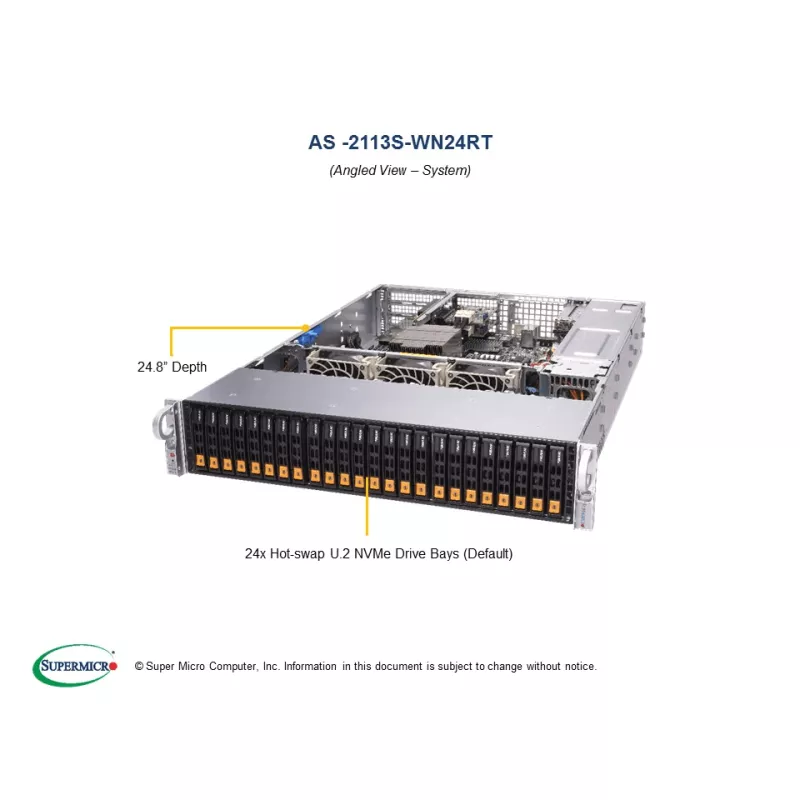 AS -2113S-WN24RT Supermicro -EOL-H11SSW-NT- CSE-216BTS-R1K23WBP-HF-RoHS