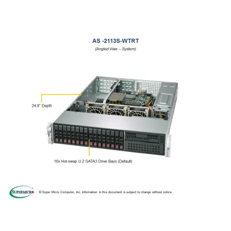  Supermicro AS -2113S-WTRT Système Supermicro CPU AMD AS -2113S-WTRT 2 167,06 $