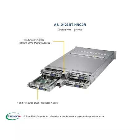  Supermicro AS -2123BT-HNC0R Système Supermicro CPU AMD AS -2123BT-HNC0R 6 425,88 $