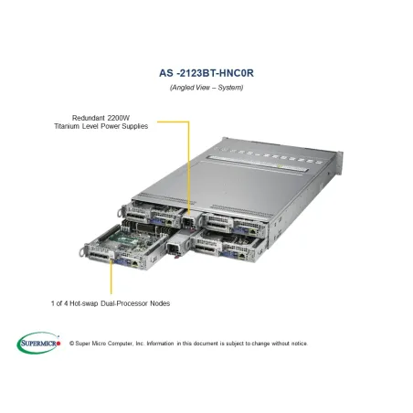  Supermicro AS -2123BT-HNC0R Système Supermicro CPU AMD AS -2123BT-HNC0R 6 425,88 $