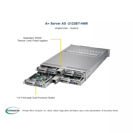  Supermicro AS -2123BT-HNR Système Supermicro CPU AMD AS -2123BT-HNR 6 135,29 $