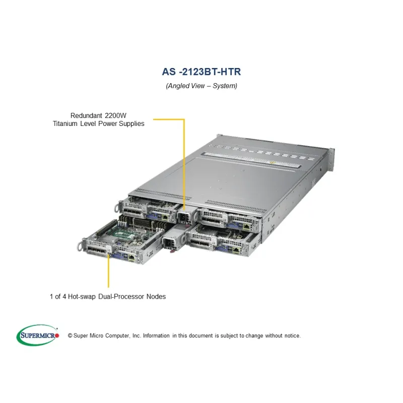 Système Supermicro CPU AMD AS -2123BT-HTR