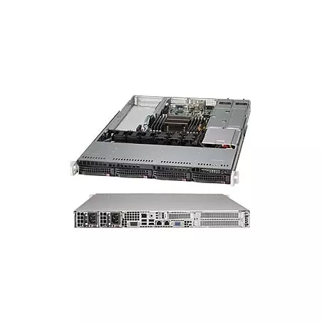 Supermicro SC815TQ-R706WB 1U 2xPWS-706P-1R 4x 3.5" hot-swap 2xFF 1