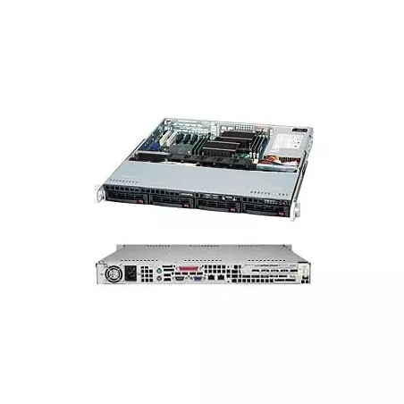 Supermicro SC813MTQ-600CB 1U PWS-601-1H 4x 3.5" hot-swap 1xFH