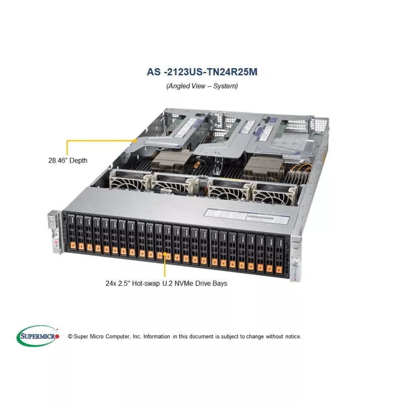 Système Supermicro CPU AMD AS -2123US-TN24R25M