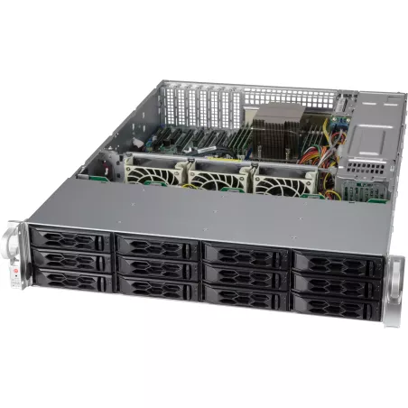 CSE-LA26AC12-R920LP1 Supermicro Black 2U SCLA26 LP chassis w- Red. 920W PWS and Std. pac