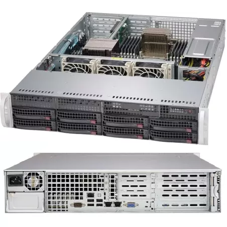 Supermicro C825TQ-600WB 2U PWS-605P-1H 8x 3.5" hot-swap 4xFF3xLP