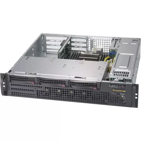 CSE-825MBTQC-R802WB Supermicro Black 2U SC825MB COMPACT SAS3 WIO CSE w- Redundant 800W