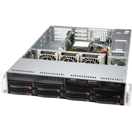 Supermicro CSE-825BTQC-R609WB 2U 2x PWS-609P-1R2 8x3.5'' 3LP4FH