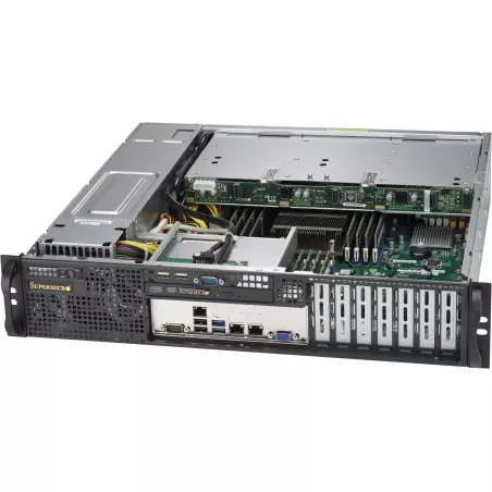 CSE-823MTQC-R802LPB Supermicro Black 2U SC823M SAS3 LP Chassis w- Redundant 800W- RoHS