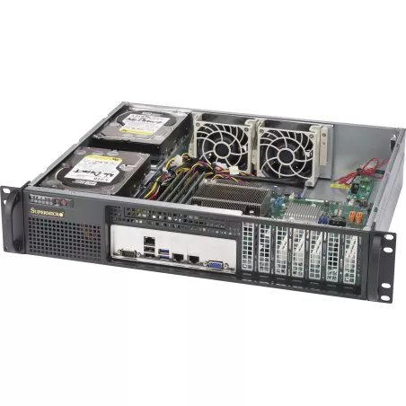 CSE-523L-505B Supermicro Black 2U SC523 LP chassis w- Single 500W PWS-RoHS