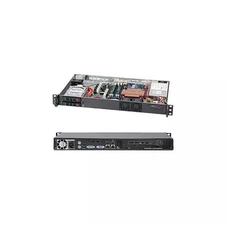 Supermicro SC510T-203B 1U PWS-203-1H 2x 2.5" hot-swap 1xLP